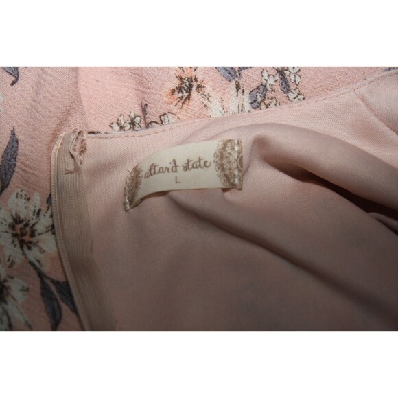 Alter’d State Feminine Floral wrap short sleeve Boho Dress Romantic Fairy Sz L - Picture 10 of 12